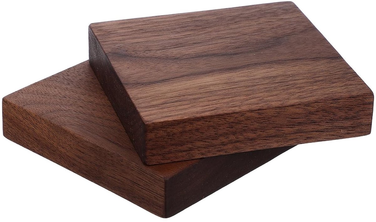 Houten Planken - Walnoot Hout - Meubelprojecten - Natuurlijke Uitstraling - 10x10x2 cm - Bruin
