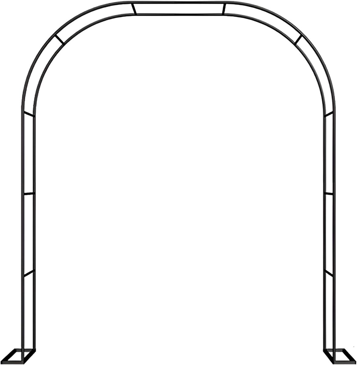 Metalen Rozenboog - Tuin Prieel - Klimplanten Ondersteunen - Roestbestendige Coating - 2 Meter Breed - Zwart