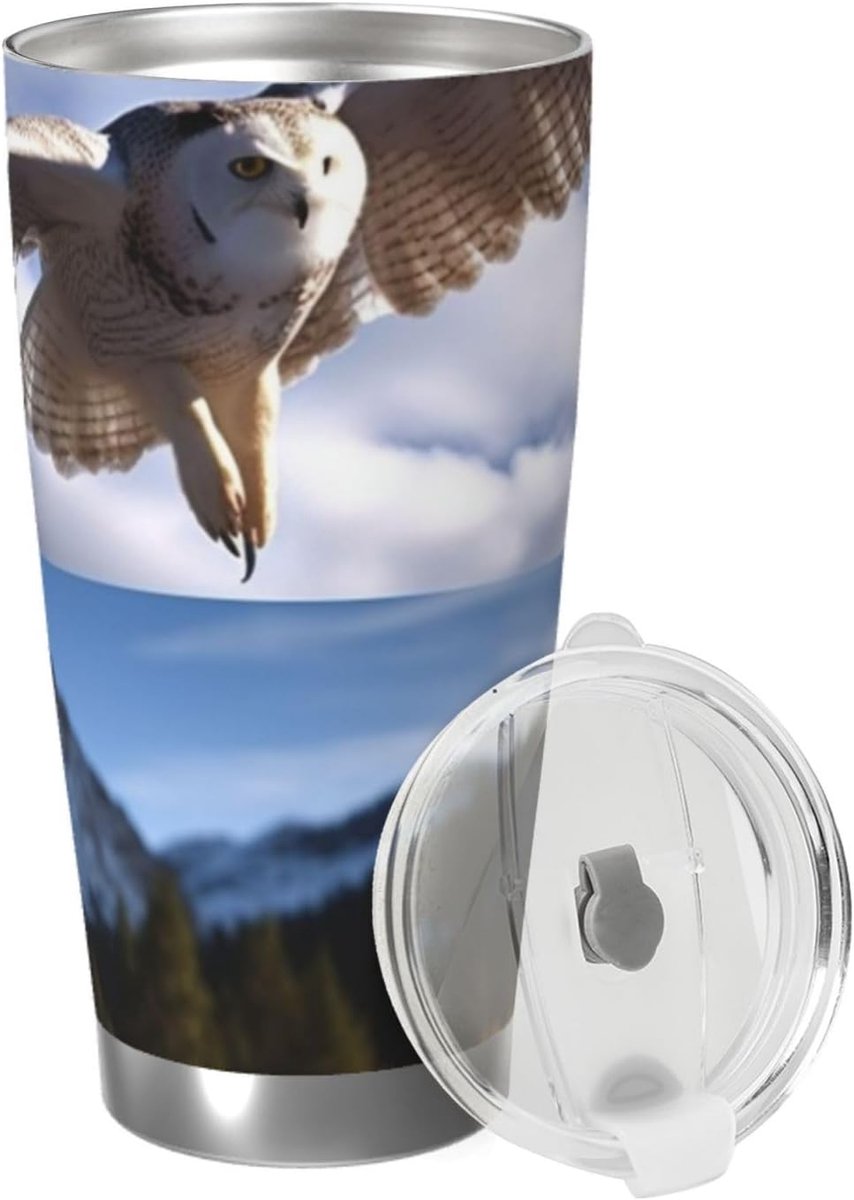 Geïsoleerde Beker - Reis Mok - Dranken Warm Houden - Dubbelwandig Vacuümontwerp - 20 oz - Dieren Landschappen