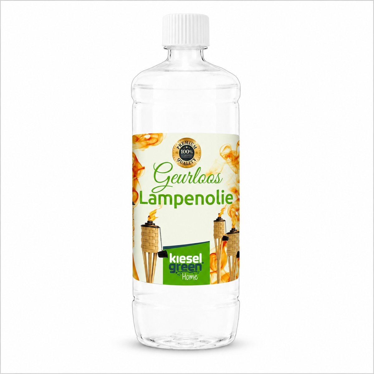Kieselgreen 1 liter lampenolie, olie voor tuinlampen en fakkels verbranding met minimale rook- en roetvorming