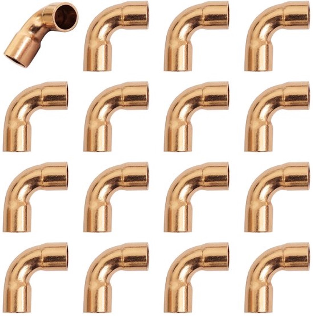 Jhubersproducts - 90 Degree Elbow Copper Pipe Fitting - Solderen ID Verbinding