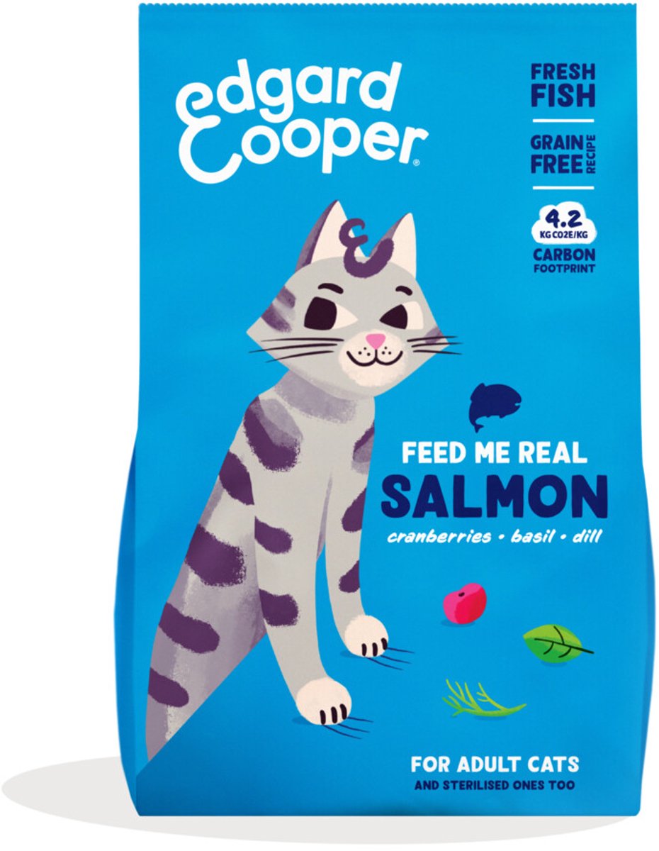 3x Edgard & Cooper Kattenvoer Adult Zalm 4 kg