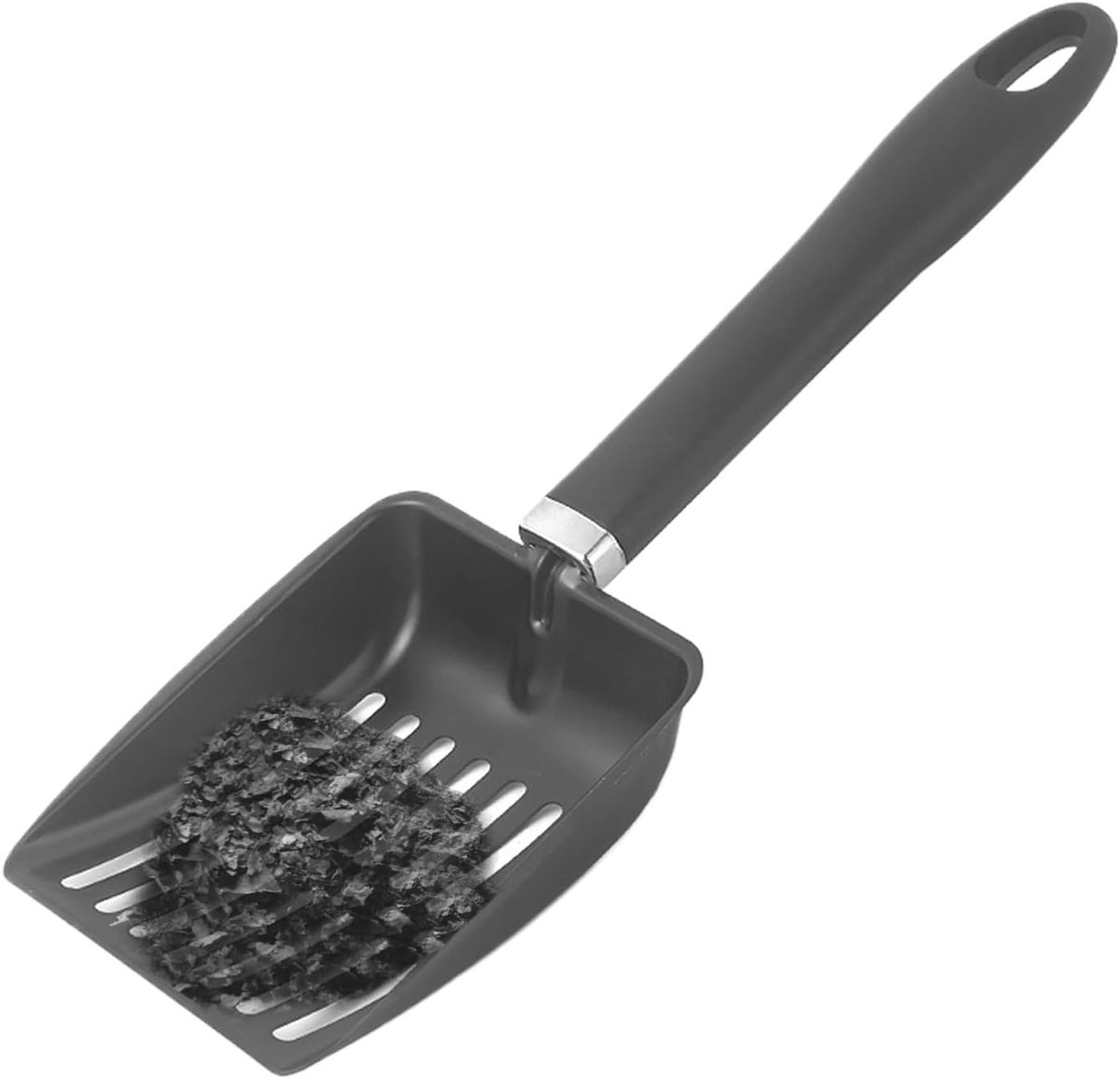 Koolschep Aszeef - Vuurplaats Gereedschap - Open Haard Onderhoud - Holle Zeefkop - 40 cm - Zwart