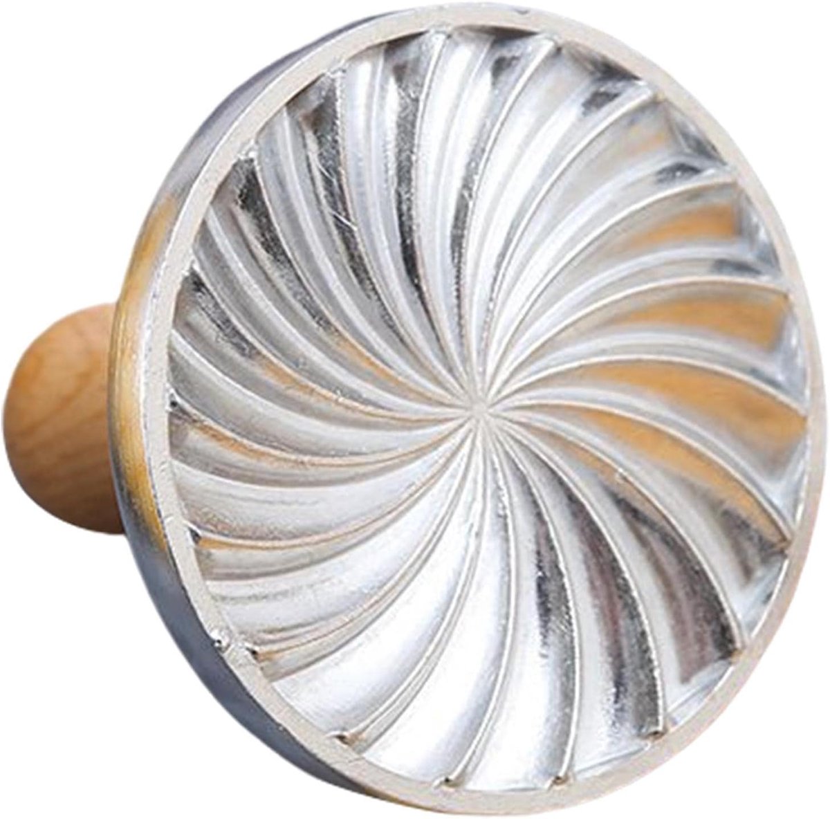 Koekjesvorm - Bakvorm - Koekjes Bakken - Met Houten Handvat - 9 x 9 x 9 cm - Metaal