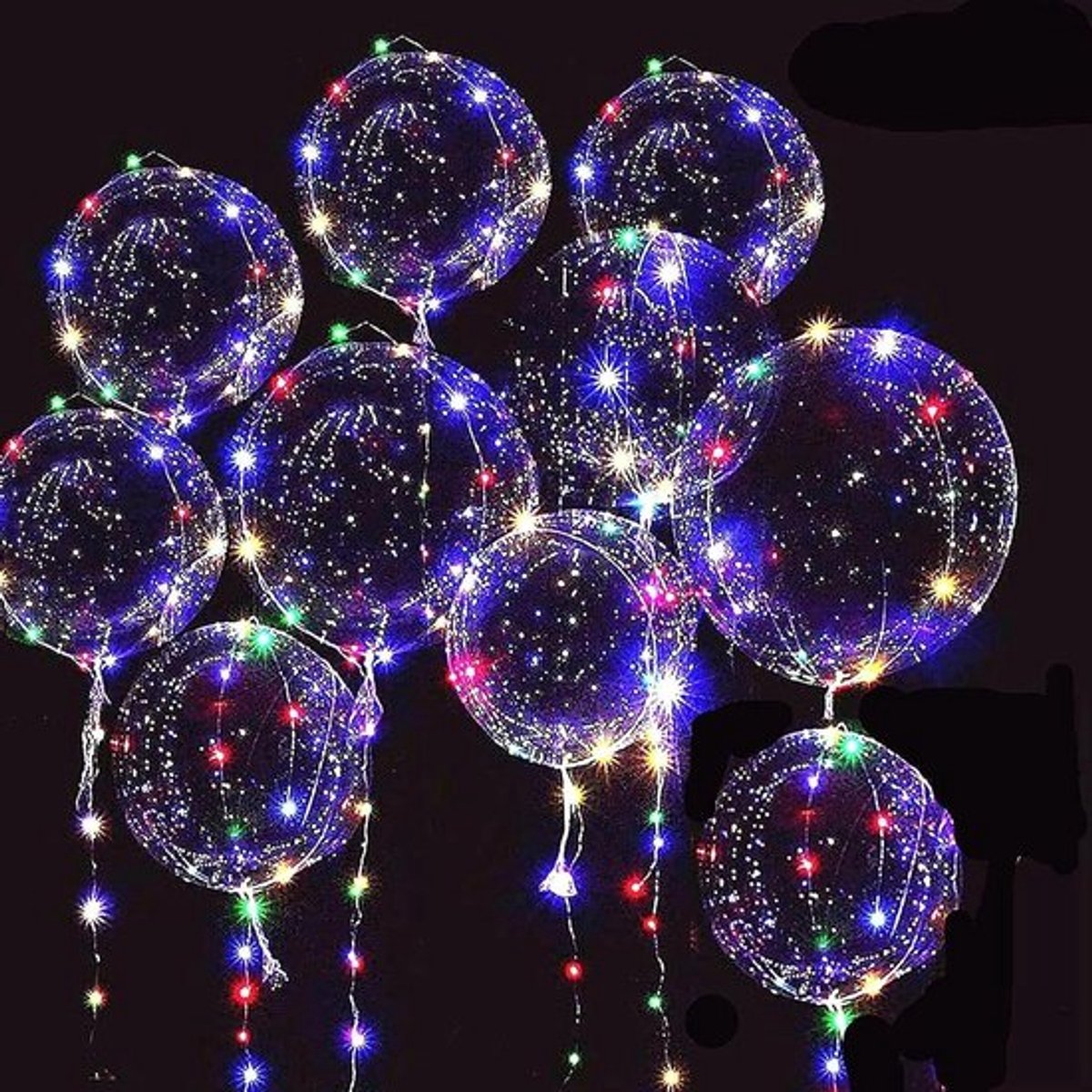 Led ballonnen 50 cm, 10 stukken Allecto Plus
