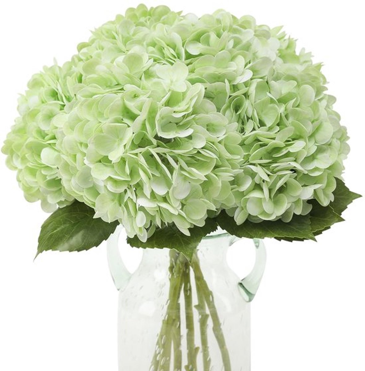 Kunsthydrangea bloemen van NTHProducts Real Touch Lichtgroen