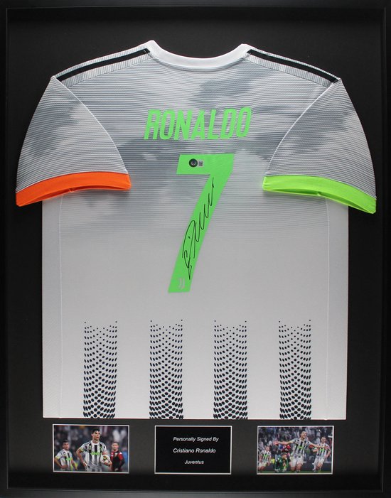 Cristiano Ronaldo gesigneerd Juventus 19/20 Palace ingelijst thuis shirt