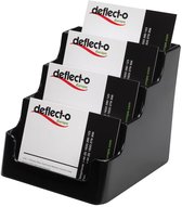 Deflecto cartes de visite 4 compartiments de rangement, noir