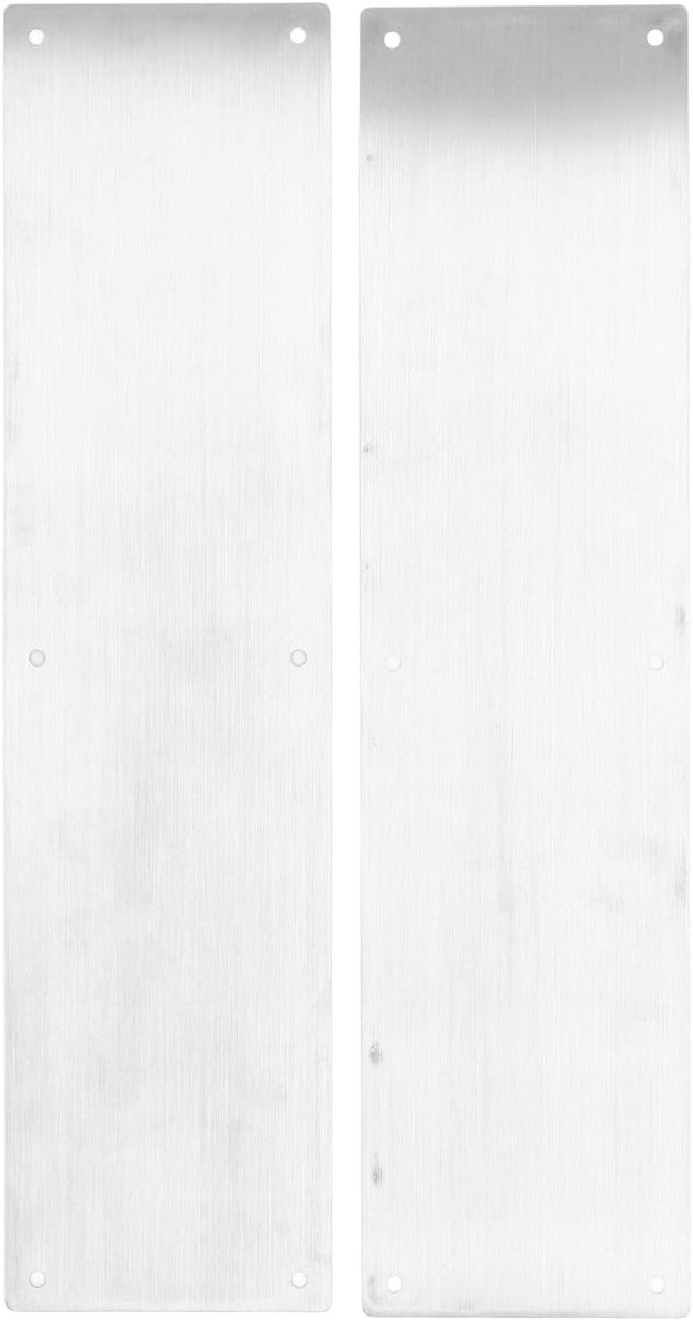 Deur Kick Plate - Deurbescherming Metaal - Deuren Beschermen - Roestvrij Staal - 2 Stuks 40cm - Zilverkleurig