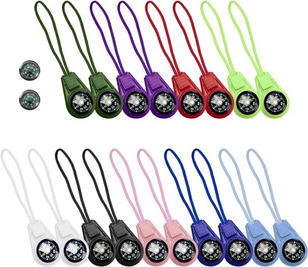 Multicolour minikompas Inovra Plus met 2 zwarte ronde düsen