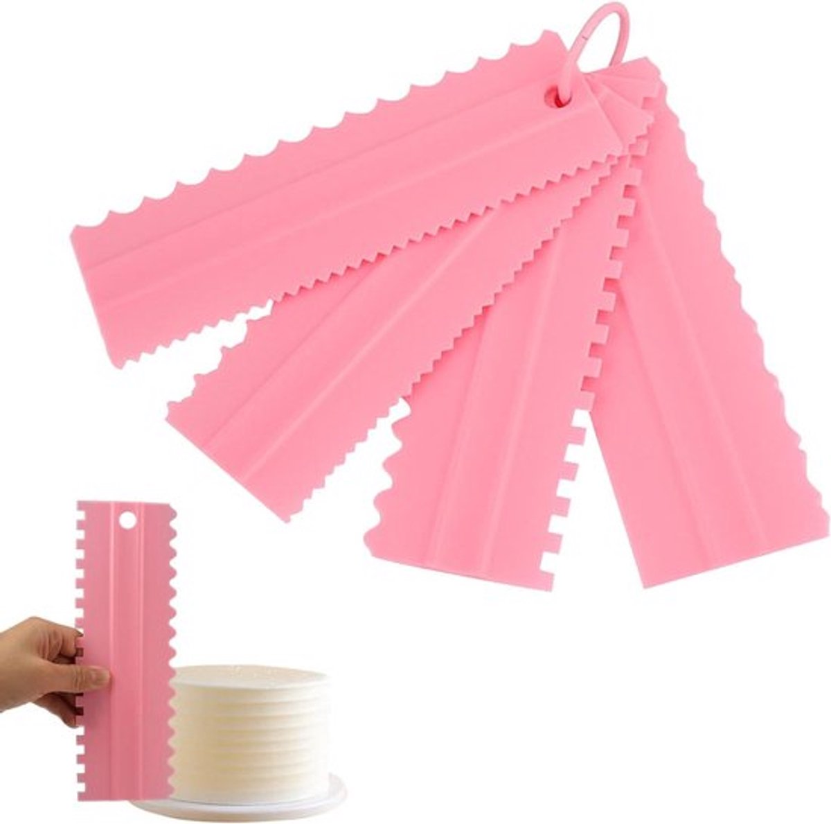 Set van 4 taartspatels en cake scrapers Inovra Plus