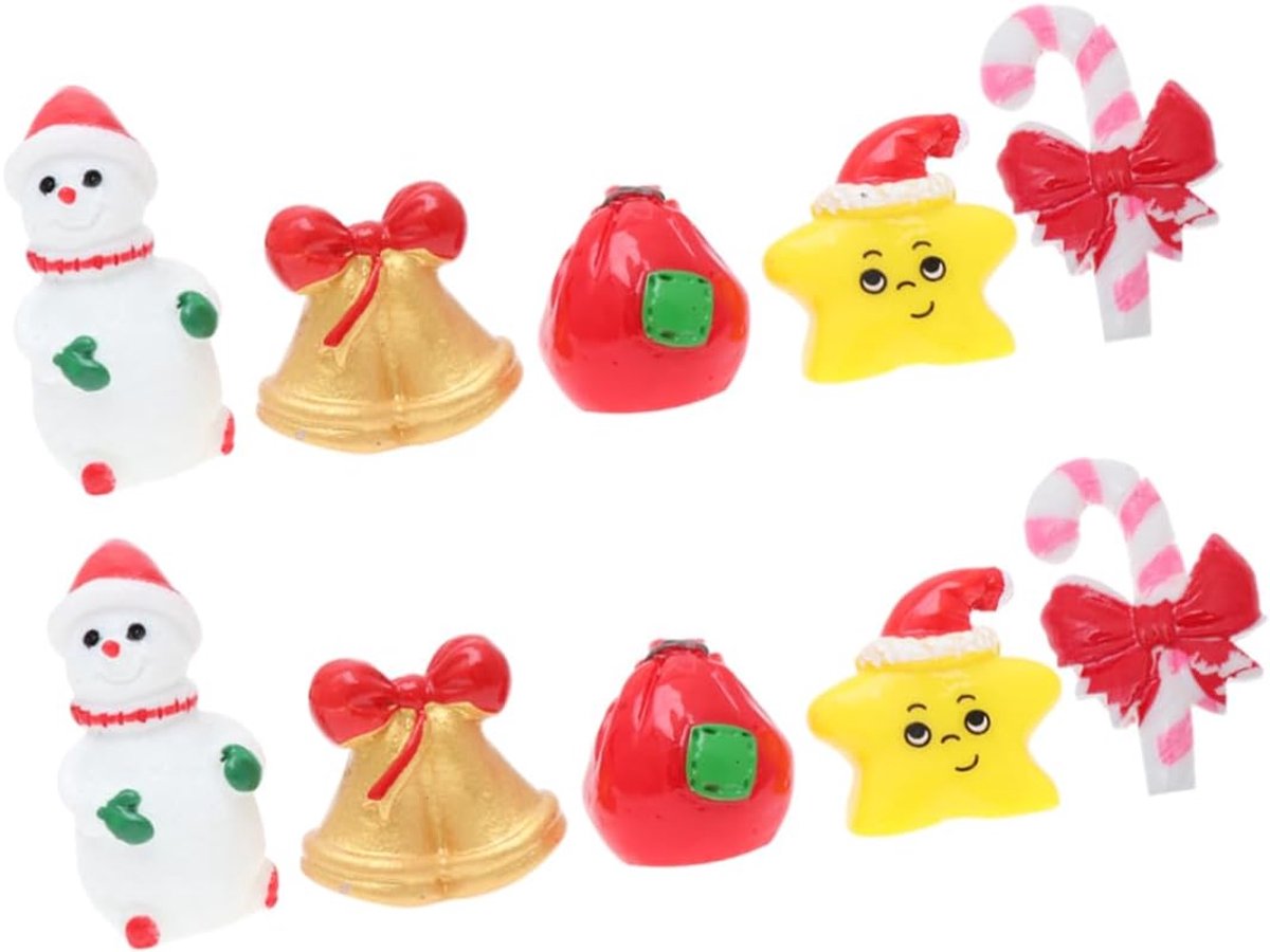Miniatuur Ornamenten - Hars Beeldjes - Mini Tuin - Fijne Afwerking - 20 Stuks - Diverse Kleuren