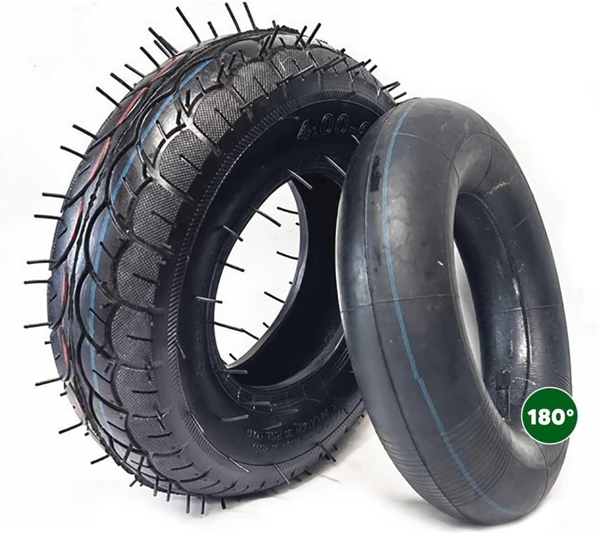 Luchtband met Binnenband - Vervangende Band - Tuinwerk Uitvoeren - Lekbestendige Binnenbuis - 4.00-6 - Zwart