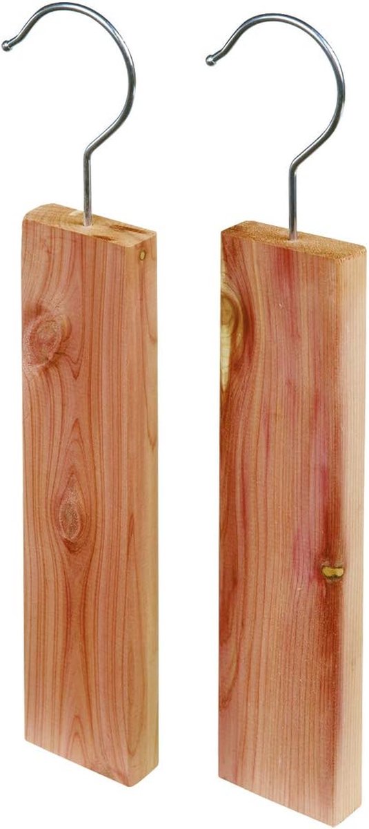 Mottenbescherming Cederhout - Kledingbescherming Natuurlijke Afweer - Kledingkast Organiseren - Zonder Chemicaliën - 2 stuks - Bruin