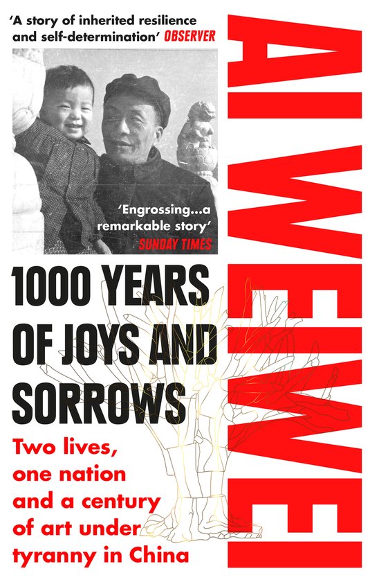 '1000 Ans de Joie et de Chagrin', livre avec un père et un fils sur la couverture, deux vies, une nation et un siècle d'art sous la tyrannie en Chine