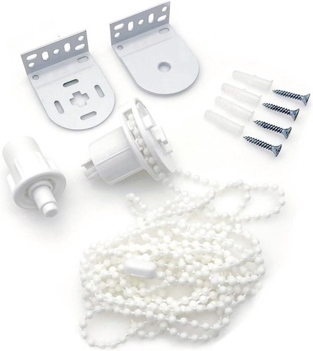 Allecto Plus - Metalen rolgordijn wit 32 mm met parelketting - Reserveonderdelen
