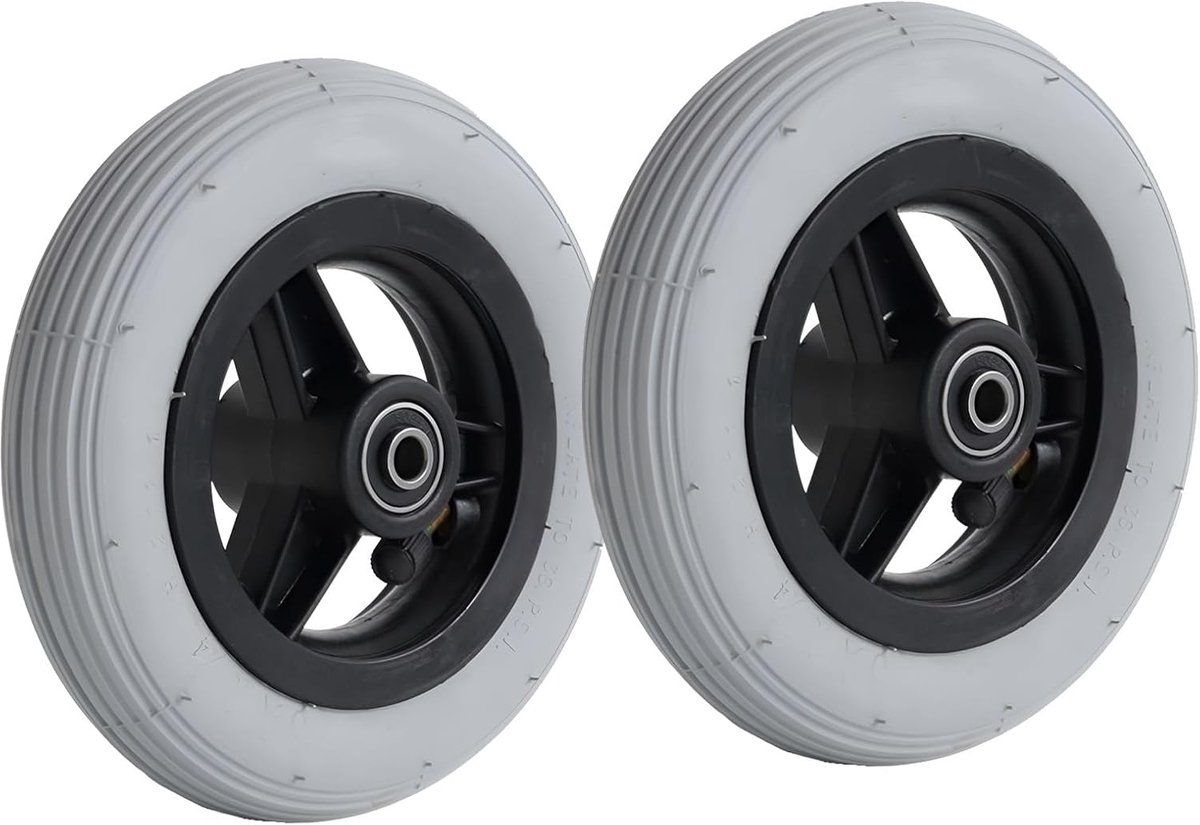 Rolstoel Voorwiel - Reservewiel Band - Vervangend Onderdeel - Luchtband Dempend - 6 Inch - Grijs