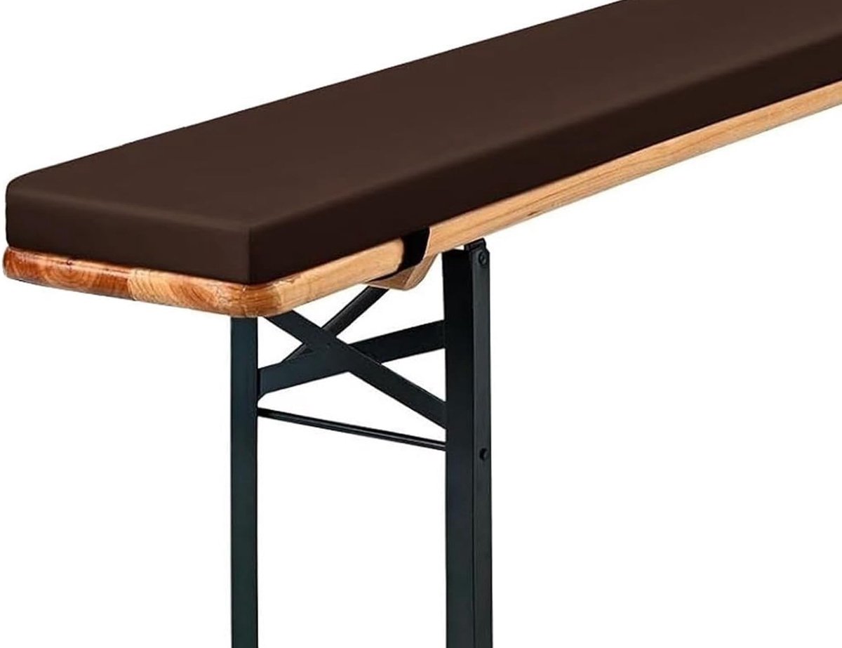 Zadelkruk Kussen - Stoelkussen Bankkussen - Comfortabel Zitten - Hoogschuim Ondersteuning - 160x25x3cm - Donkerbruin