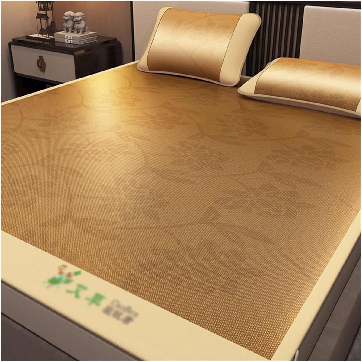 Koelende Slaapmat - Zomer Bedpad - Verfrissend Slapen - Natuurlijk Bamboe Materiaal - 180 x 200 cm - Stijl 4