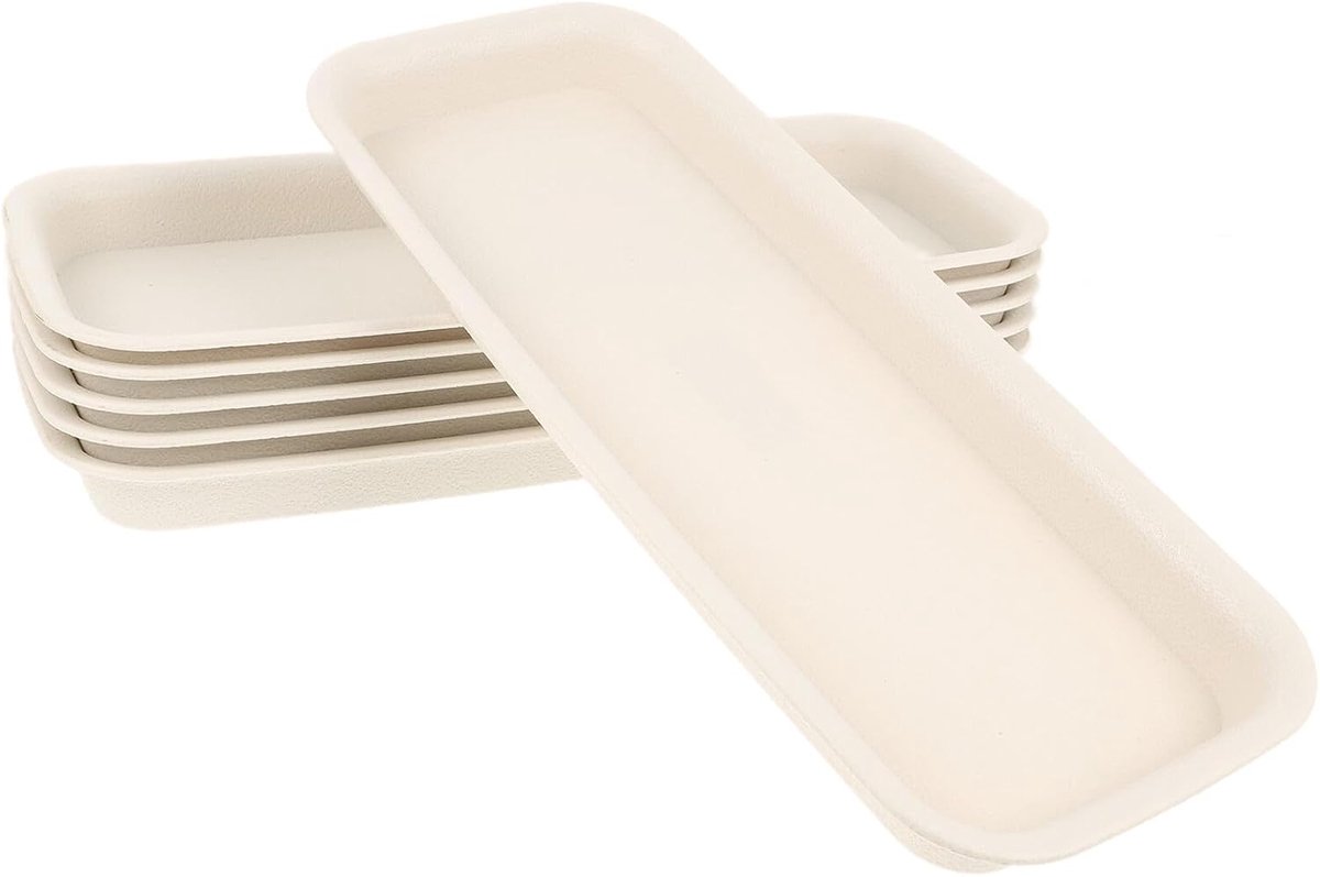Plantenschalen Set - Bloempot Onderzetters - Planten Verzorgen - Lekvrij Ontwerp - 33 cm Lengte - Beige