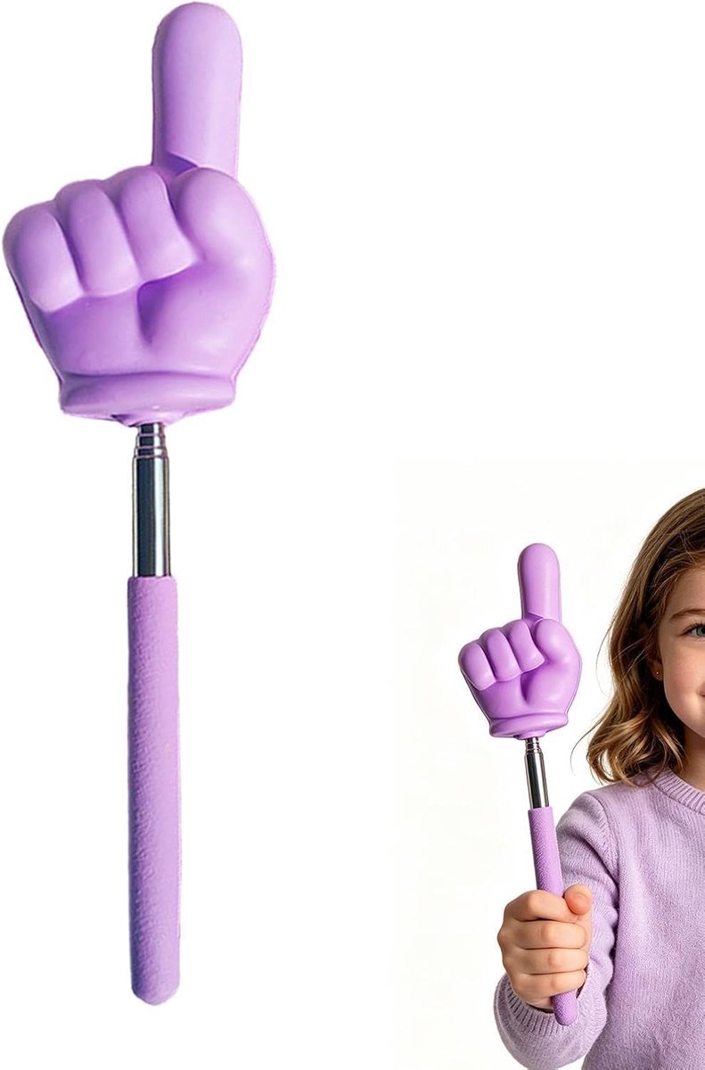 Aanwijsstok Vinger - Onderwijs Hulpmiddel - Lesgeven Presenteren - Uitschuifbaar Langzaam - 26 cm - Willekeurig