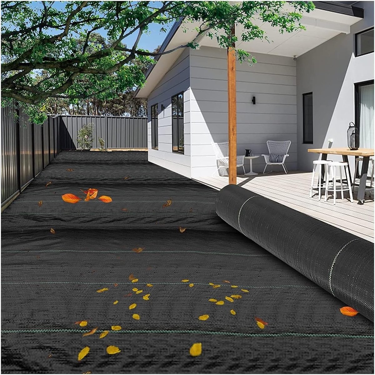 Onkruidbarrière Stof - Landschapstextiel Bodembedekker - Tuin Onderhoud - UV-Bestendig Ademend - 1 x 80 m - Zwart