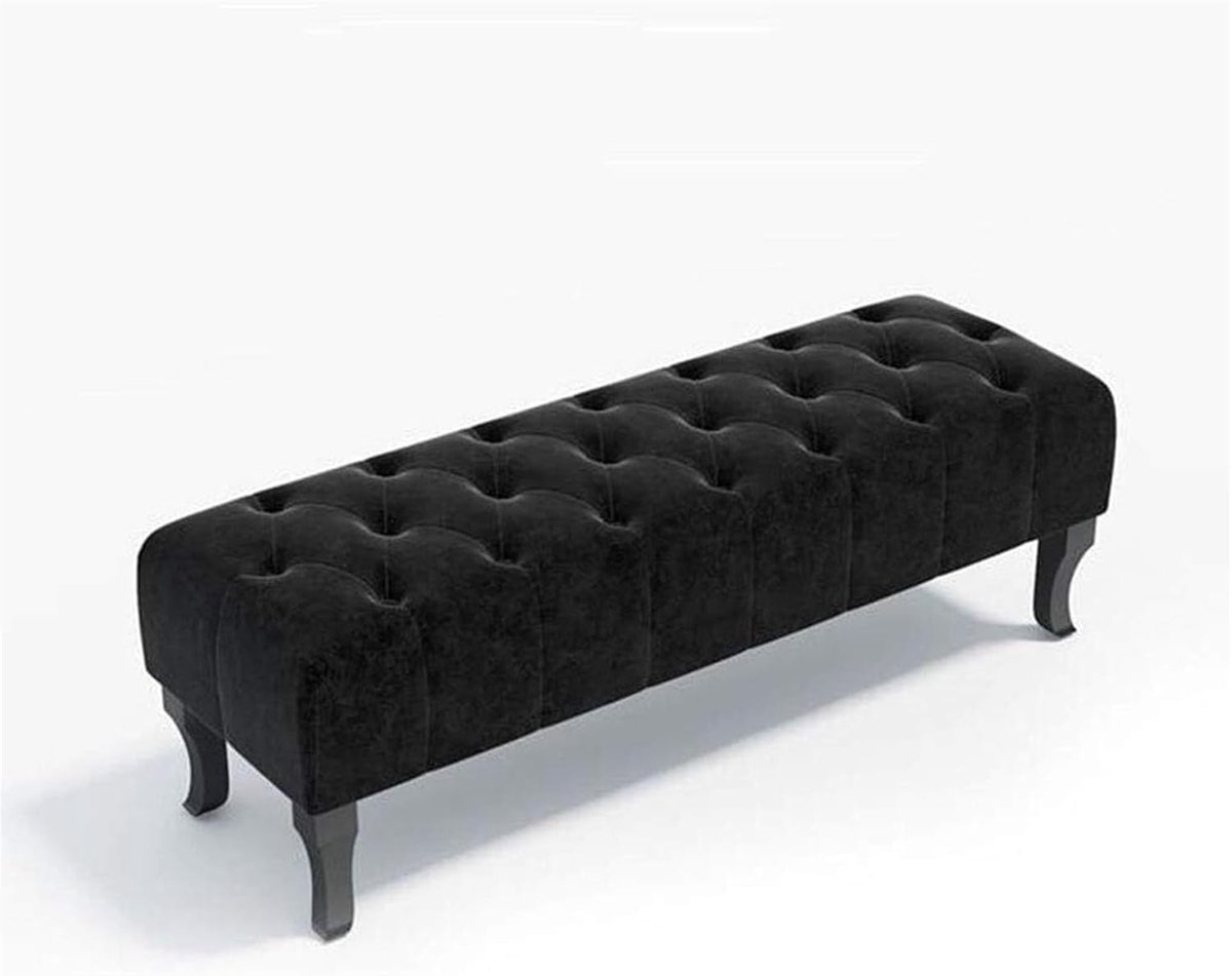 Voetenbank - Ottomaan poef - Voeten rusten - Stevige structuur - 90 cm - Grijs