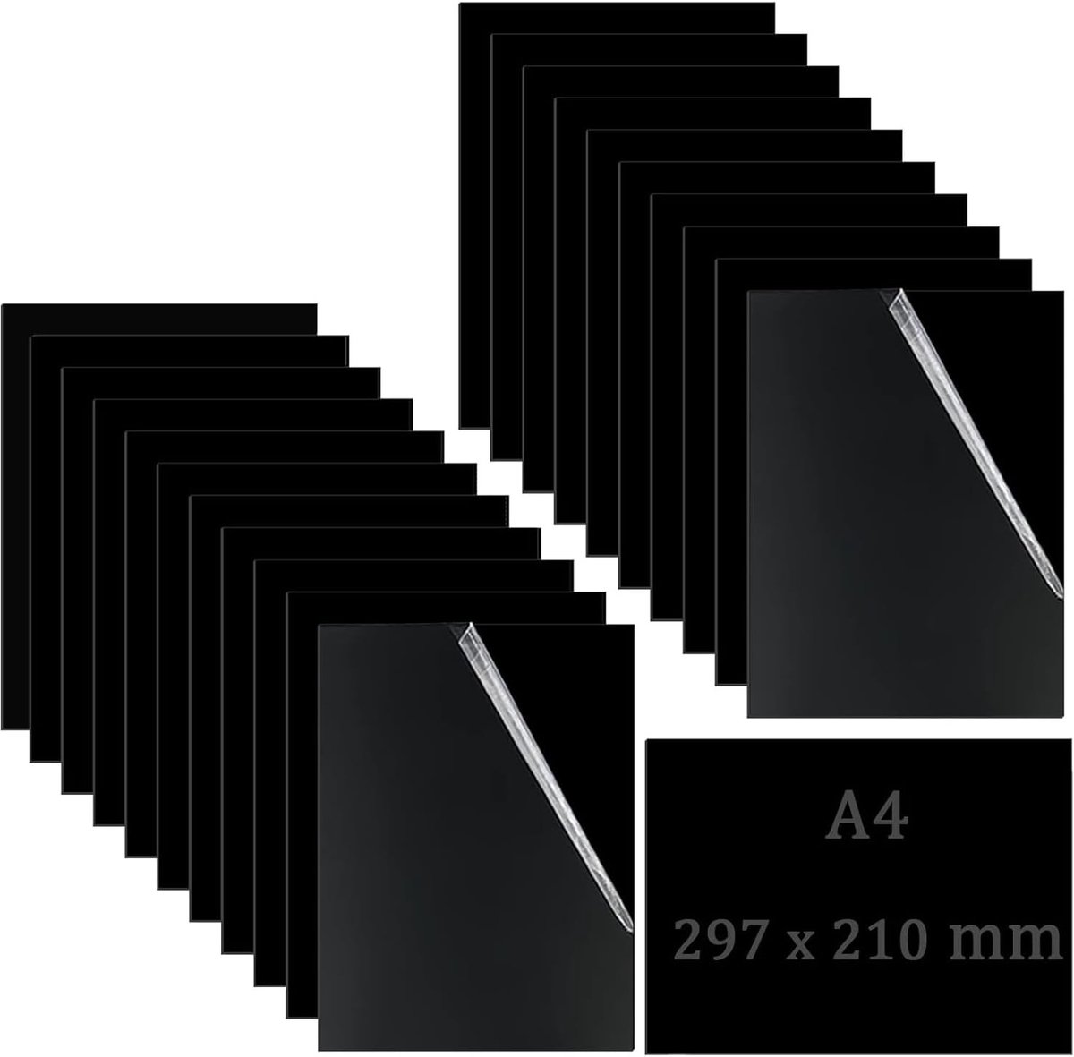 Omgoods- Acrylplaat 1 mm - Zwarte Kunststof Plaat - DIY Displayprojecten - Handwerk - Schilderen - Sterk en Duurzaam - Kunststofplaat