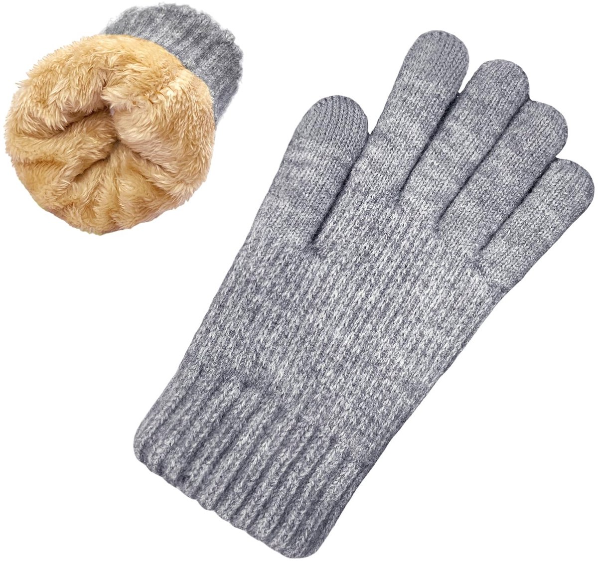Omgoods - Warme Vingerhandschoenen met Fleece Voering voor Dames