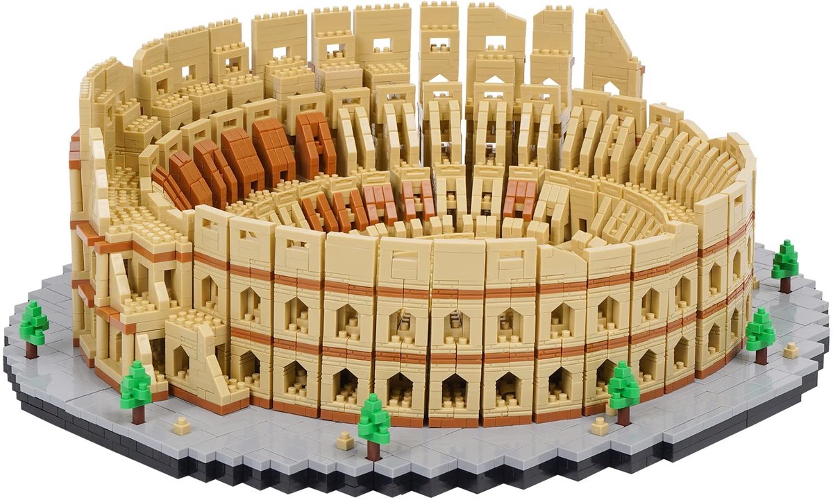 Omgoods- Bouwstenen Romeins Colosseum - Mini-bouwstenen - 5594 Stuks - Modelblokken - Architectuur - Speelgoedcadeau voor volwassenen/kinderen - Bouwpakket