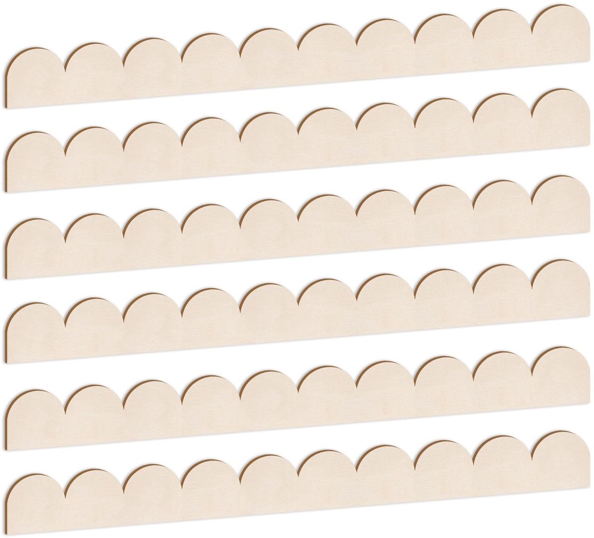 Omgoods - 6-Pack Golfhout Decoratieve Randen voor DIY Projecten