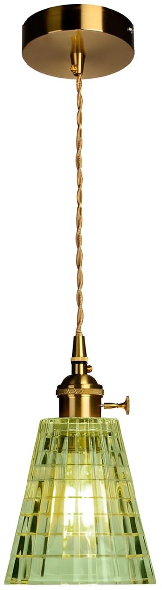 Omgoods - Vintage Hanglamp voor Eetkamer met Groene Lampenkap