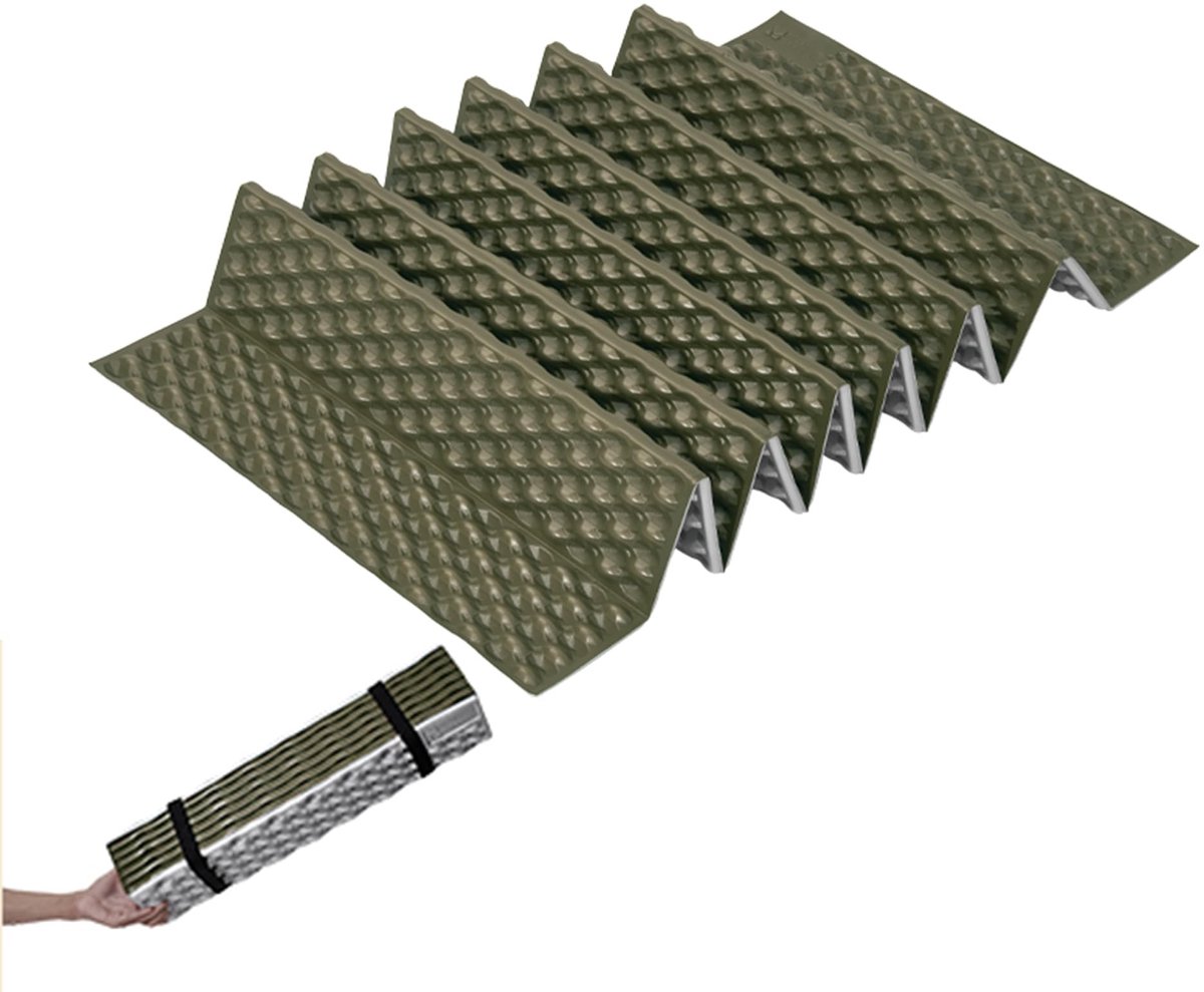 Omgoods - Opvouwbare Isolerende Campingmat R-waarde 2.6 - Groen