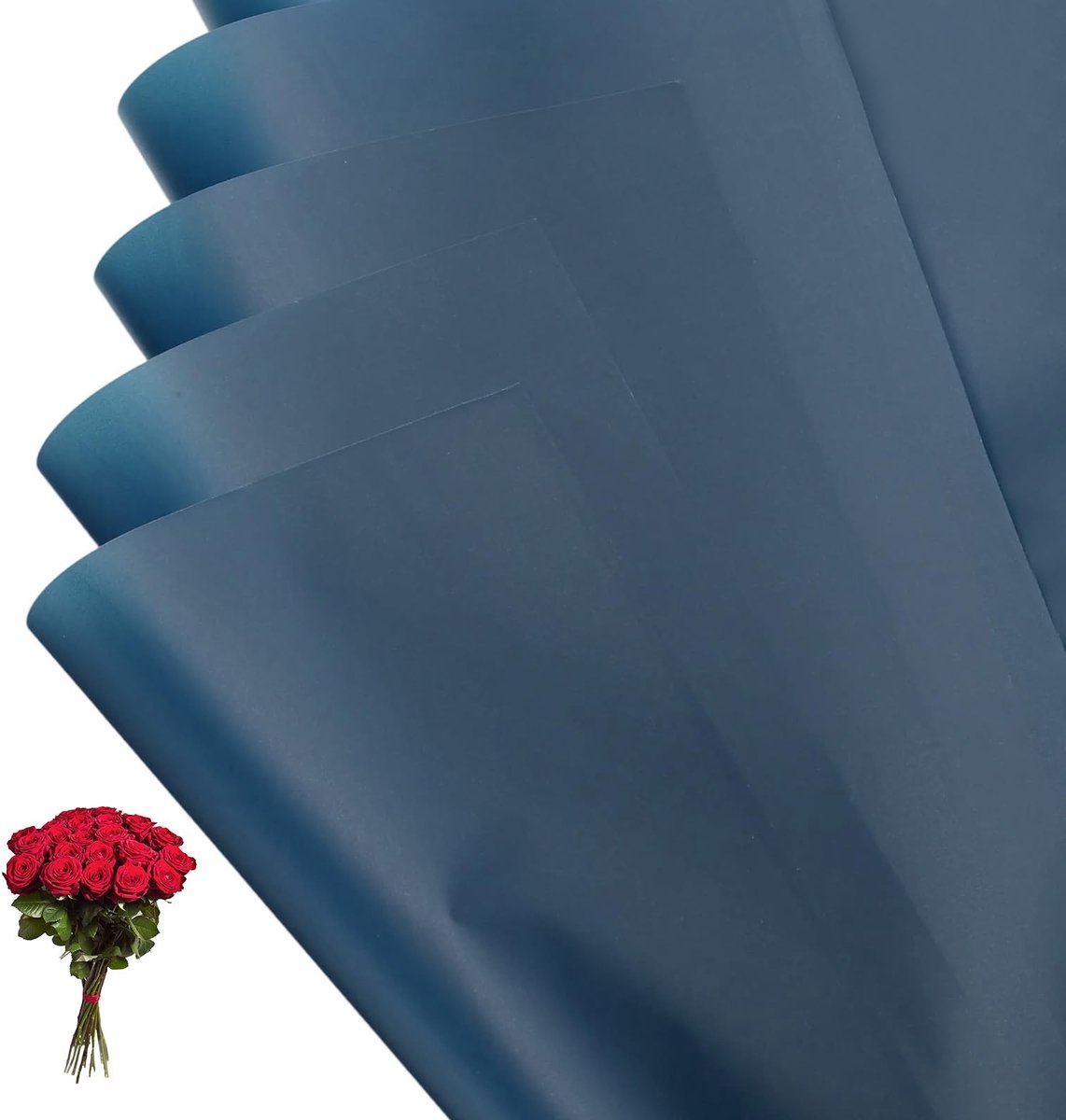 Omgoods - Set van 20 Waterdicht Cadeaupapier voor Bloemen in Effen Kleur