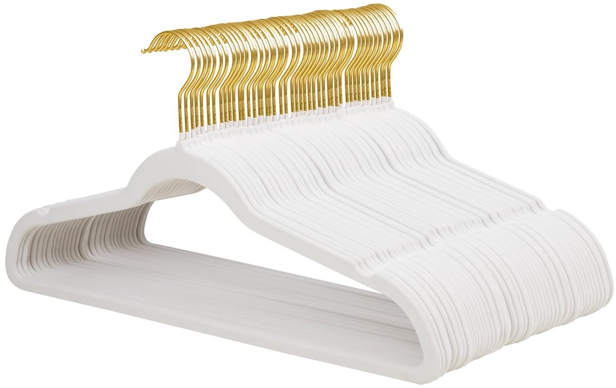 Omgoods- Jas- en Pakhangers Antislip - Fluwelen Hangers - Ruimtebesparend - 360 Graden Draaibare Haak - 48 Stuks - Geschikt voor Kinderen/Baby's - Kledinghangers