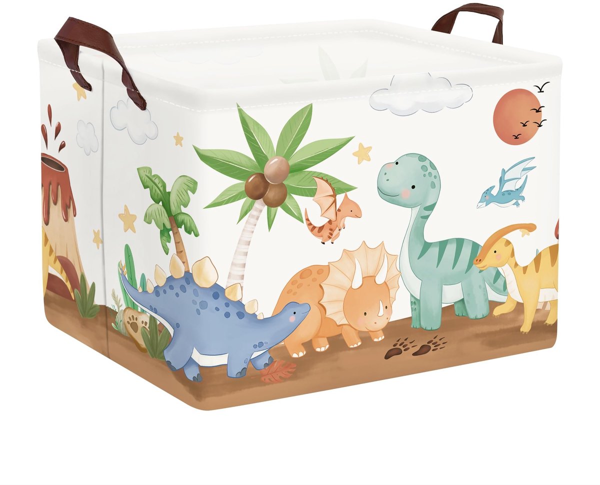 Omgoods - Dinosaurussen Kinder Wasmand - Opvouwbare Speelgoedopslag 36L
