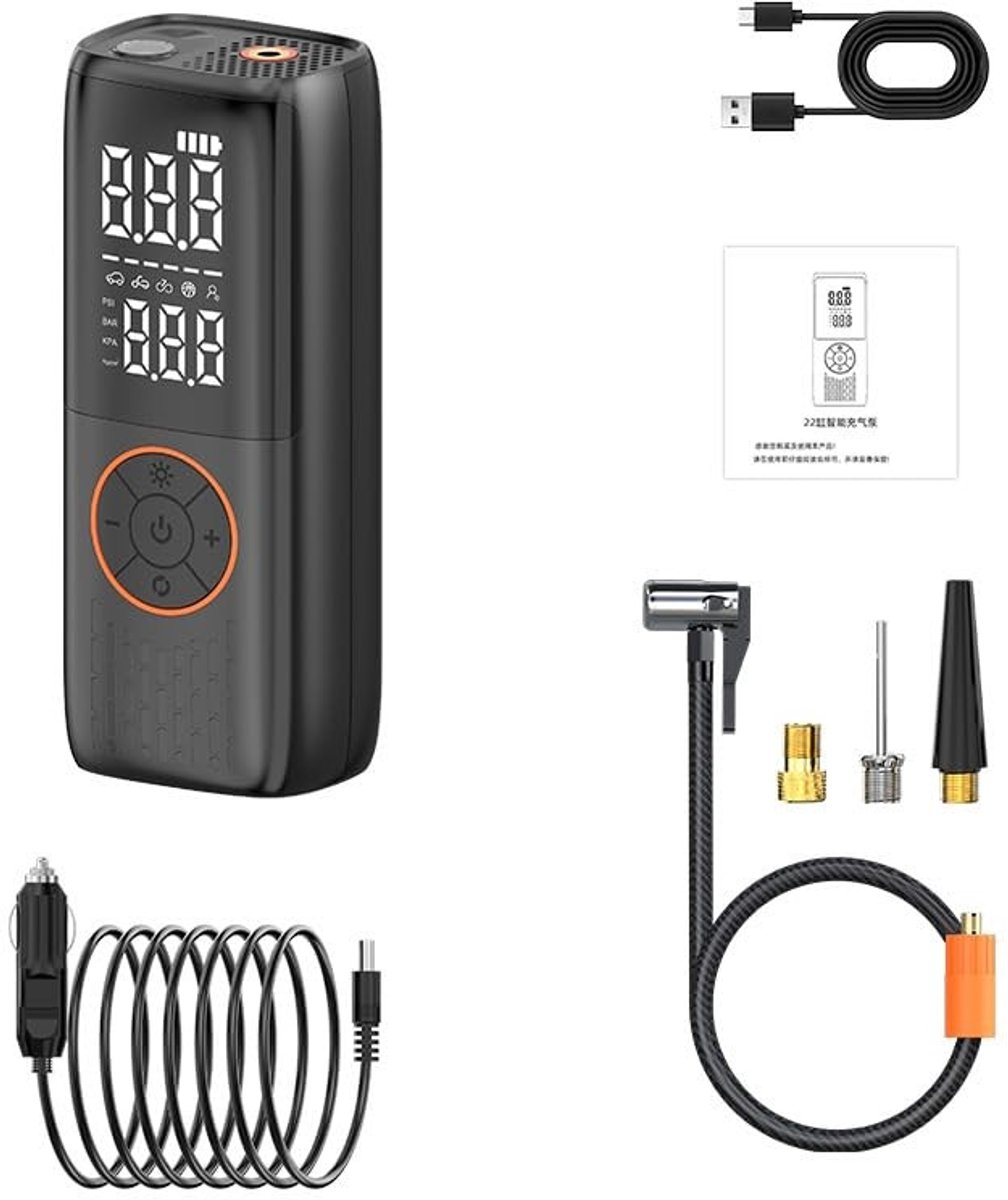 Omgoods - Draagbare Luchtcompressor met Digitale Drukmeter