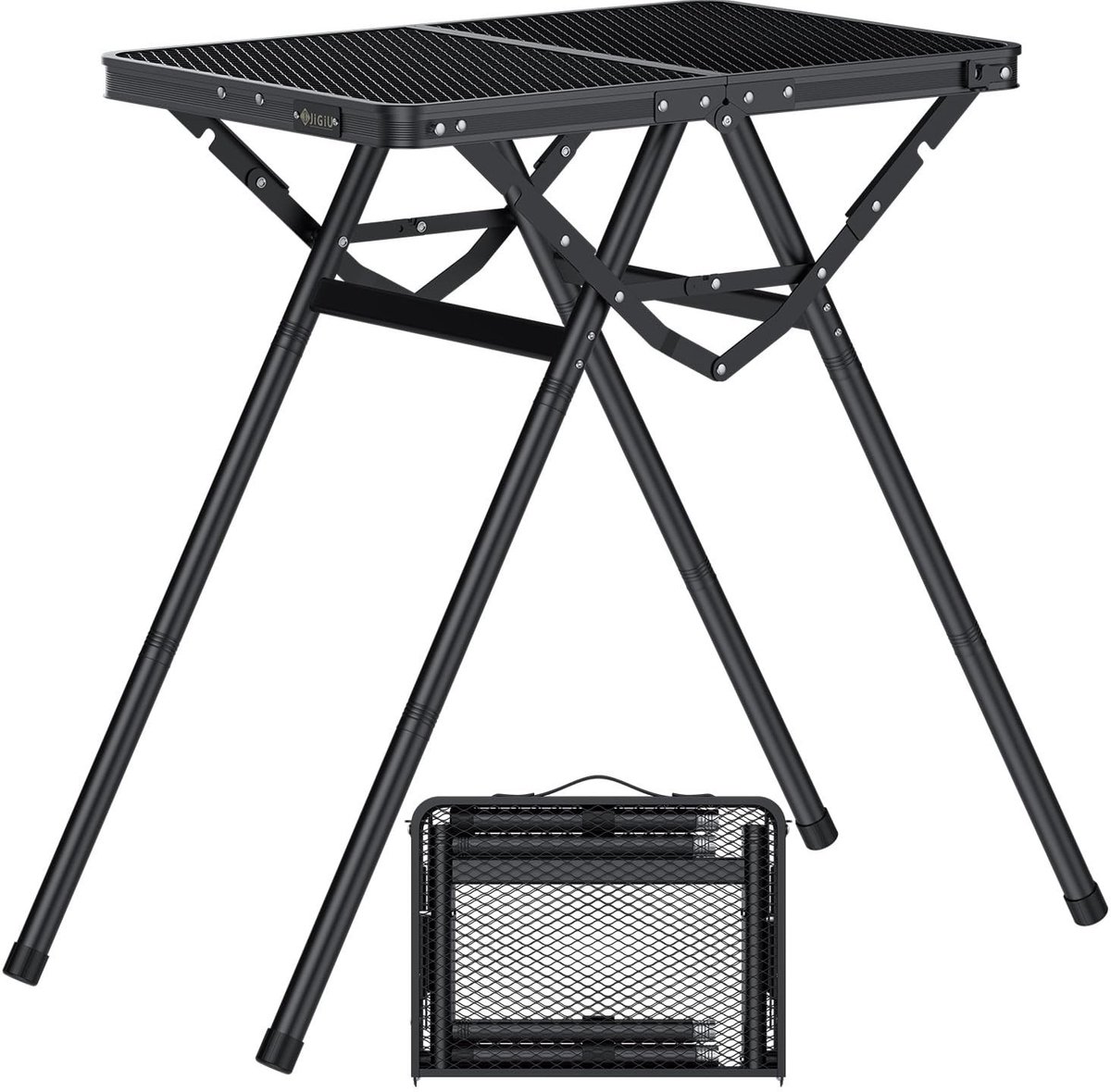 Omgoods - Opvouwbare Grilltafel voor Buiten - Hoogte Verstelbare Camping Tafel