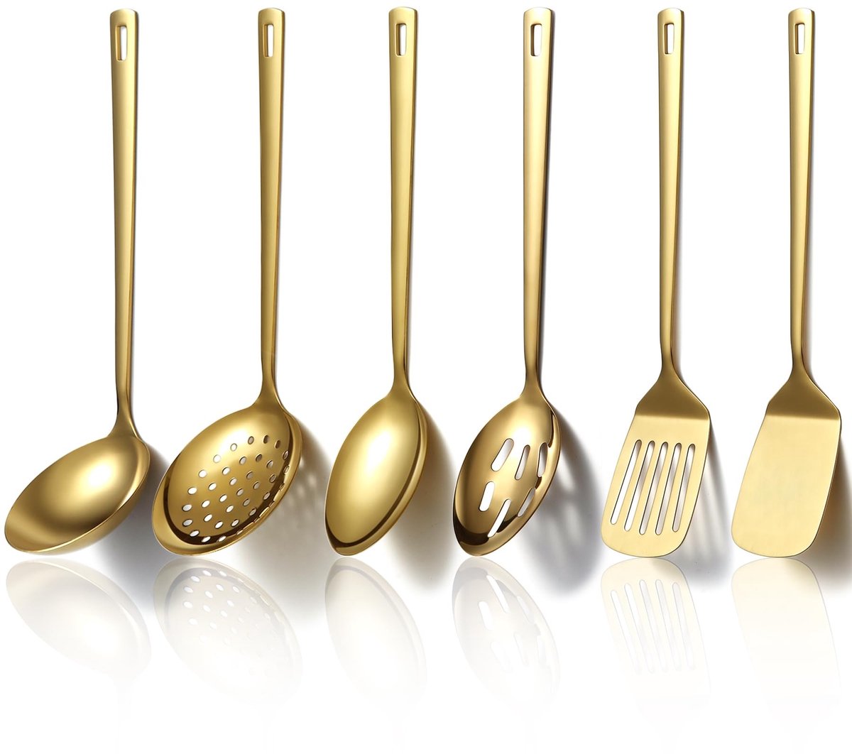 Omgoods - 6-delige Gouden RVS Keukenaccessoireset