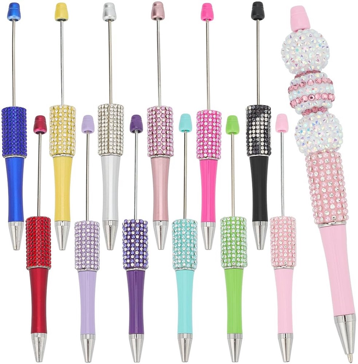 Omgoods - 12 Kleuren Kralen Pennen Set voor DIY Ambachten