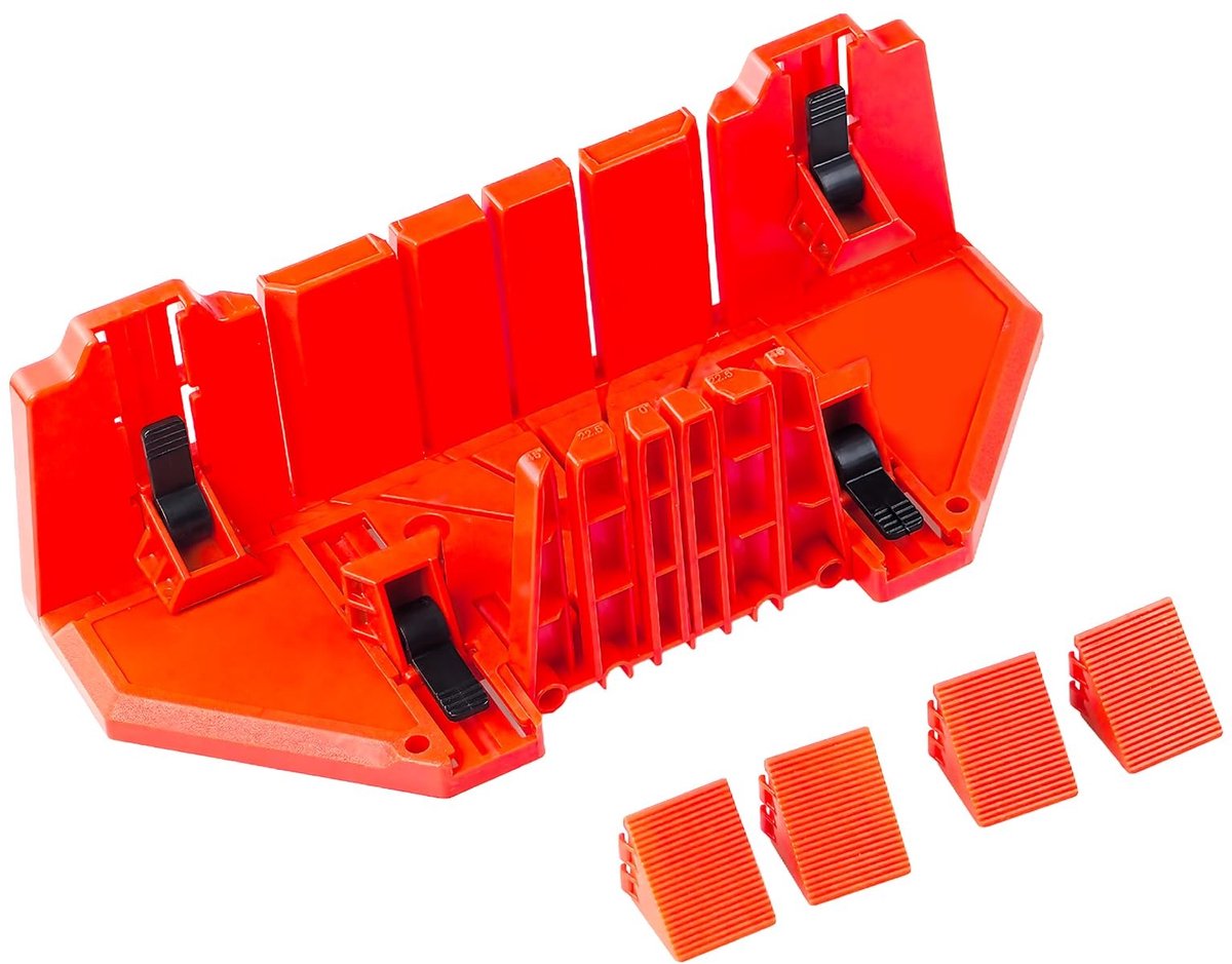 Omgoods- Zaagbox Hoogwaardige ABS Kunststof - Zaagbox voor Miterzaag - Multi-hoek Zaag - Compacte Ontwerp - Inclusief Accessoires - Afmetingen 35.5 x 11 x 15 cm - Zaagtafel