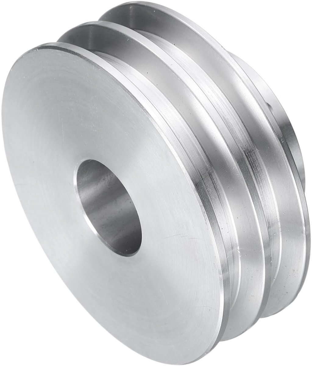Omgoods - V-snaar Pulley 18mm Buitendiameter 60mm Dubbele Groef Aluminium Legering