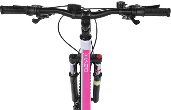 Davi Bonita – Mountainbike – 26 inch – 21 versnellingen – Schijfremmen – Voorvork met vering – Wit/Roze — afbeelding 5