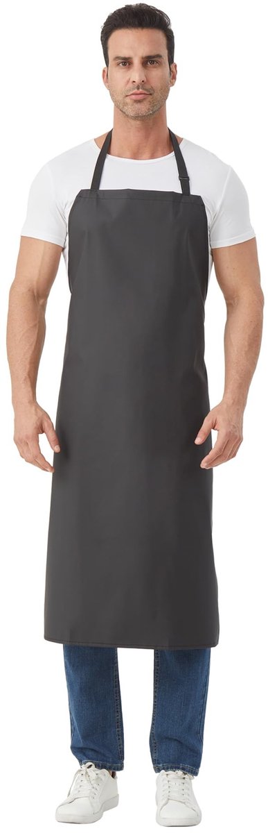 Omgoods - Unisex PU Waterdicht Schort voor Laboratorium en Keuken - Praktisch en Stijlvol