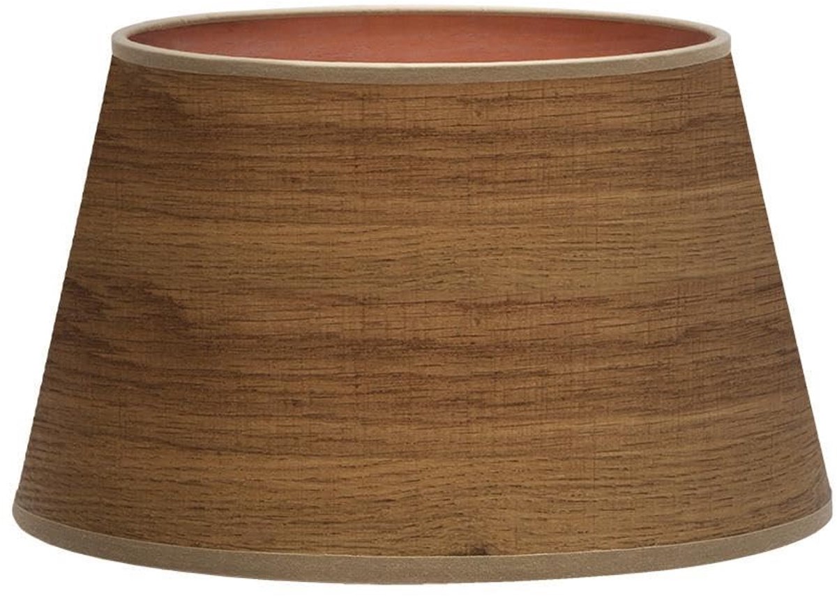 Omgoods - Open Conische Lampshade E27 Donker Hout 45 x 35 x 30 cm