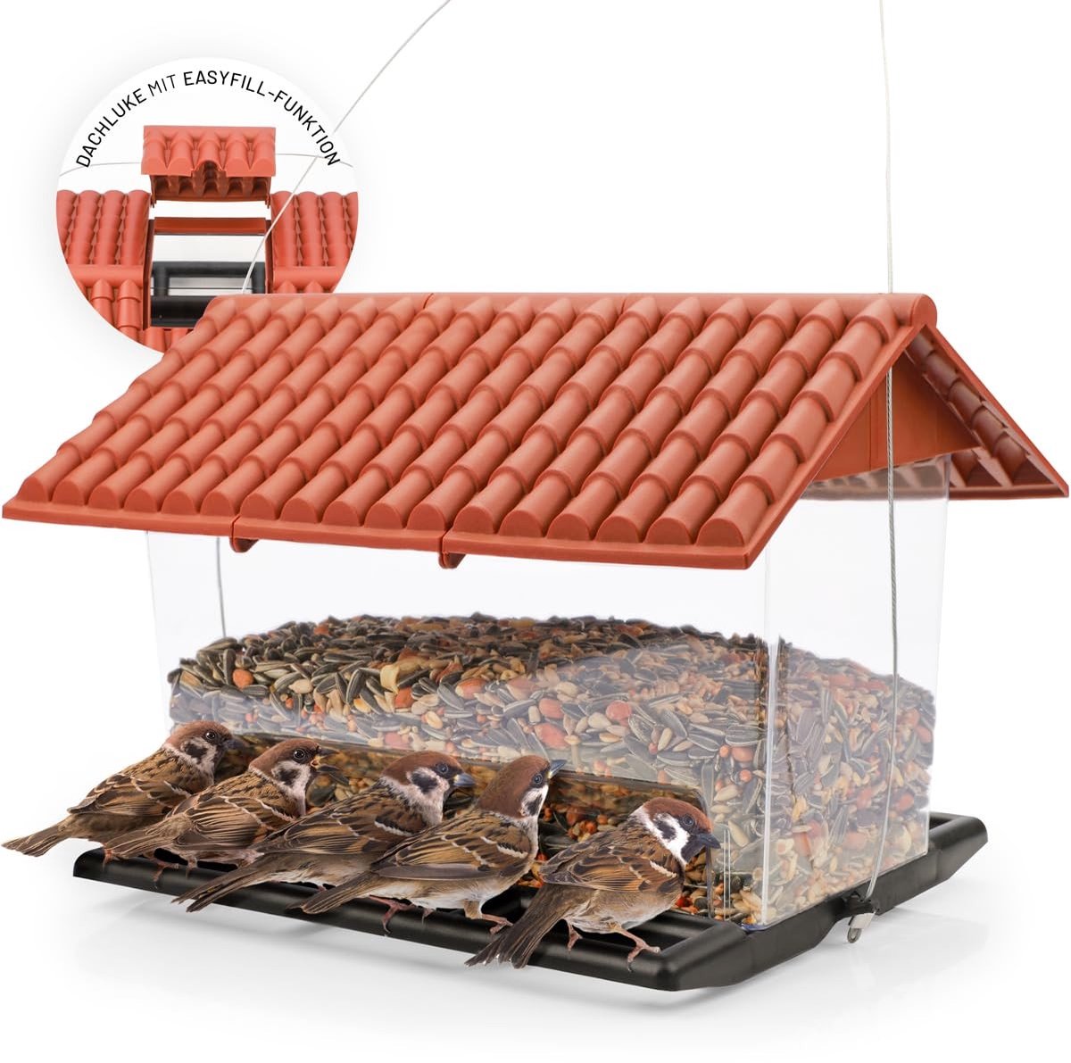 Omgoods - XL Vogelhuisje voor Wilde Vogels, Weerbestendig