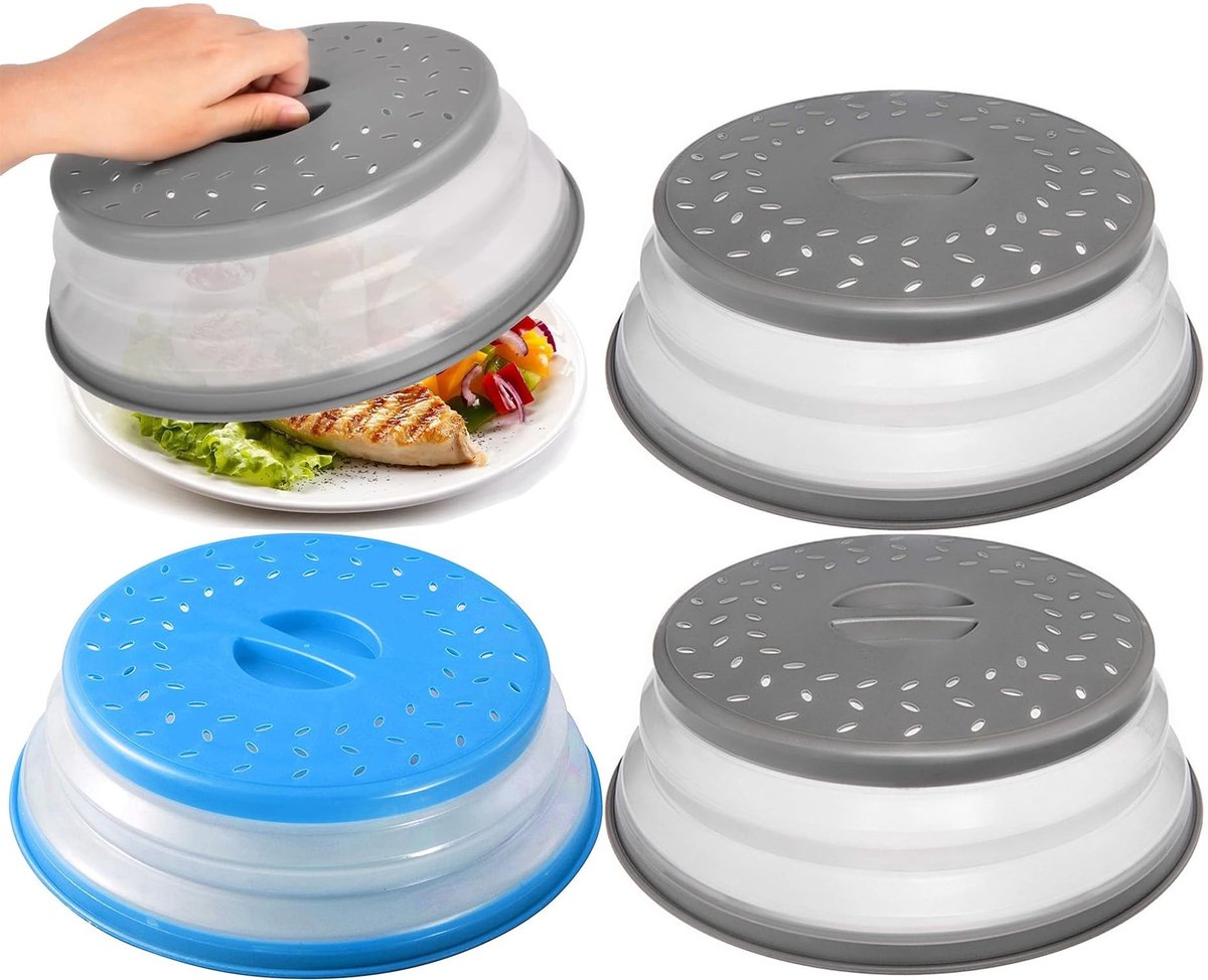 Omgoods - Vouwbare Magnetron Deksel Set van 3 voor Voedselbescherming