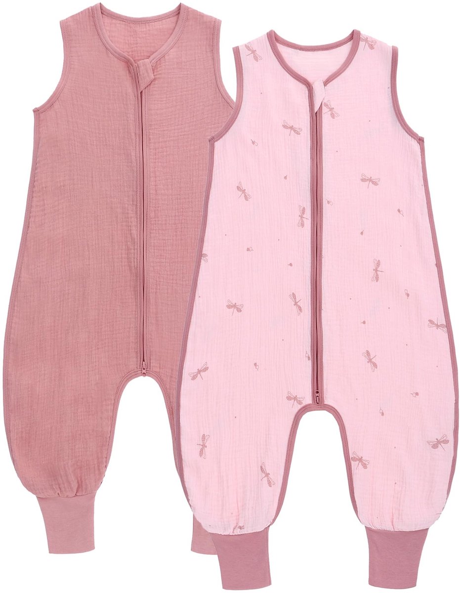Omgoods - Set van 2 Zomerse Slaapzakken voor Baby met Voeten 0.5 Tog
