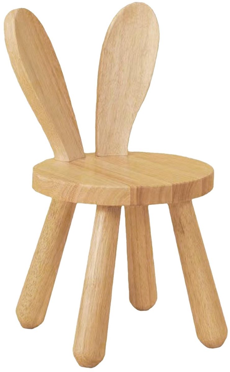 Omgoods - Kinderen Stoel met Konijnenoortjes van Hout