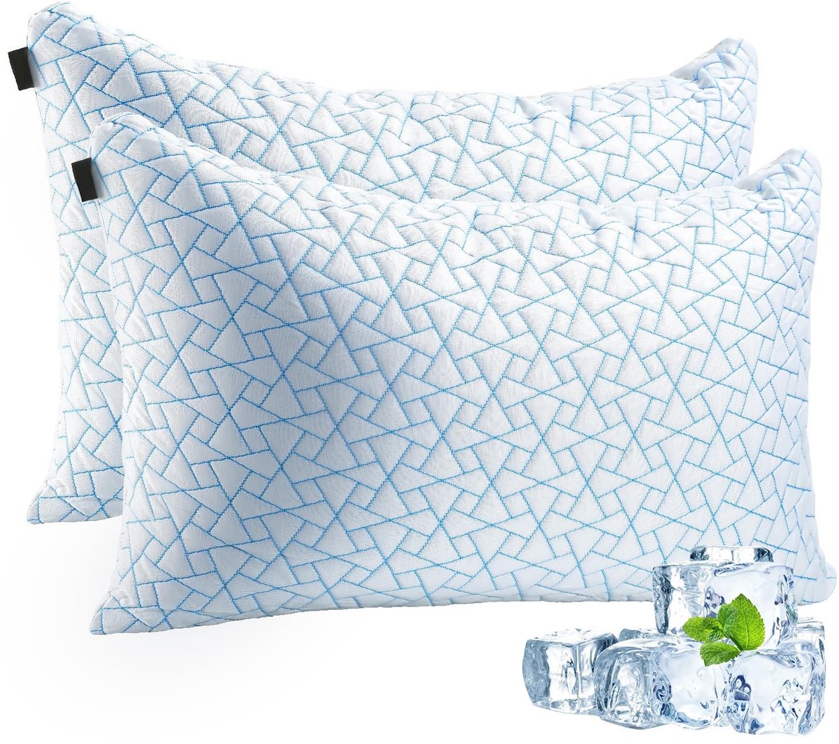 Omgoods - Hoogte Verstelbaar Geheugenfoam Kussen, 76 x 51 cm (Set van 2)